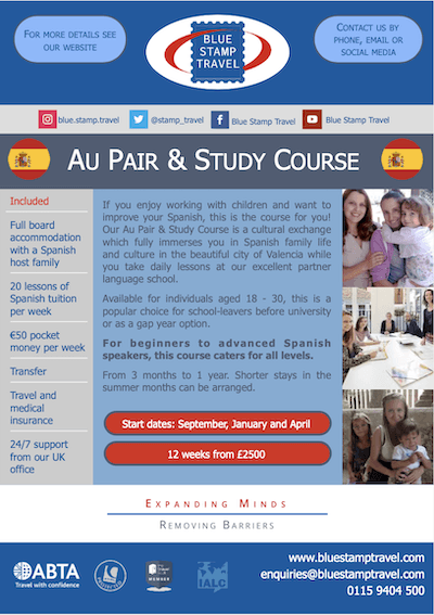 Au Pair and Study in Spain