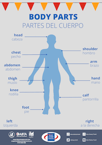 Spanish Body Parts Poster