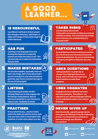 A good language learner poster