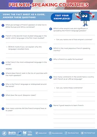 French Comprehension - Fact Sheet - Questions