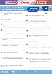 French Comprehension - Map and Table - Questions