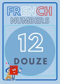 French Numbers Poster