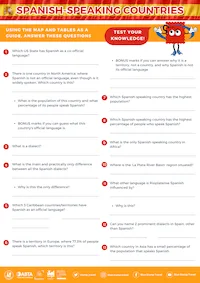 French Comprehension - Map and Table - Questions