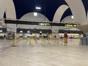 Airport check-in desks